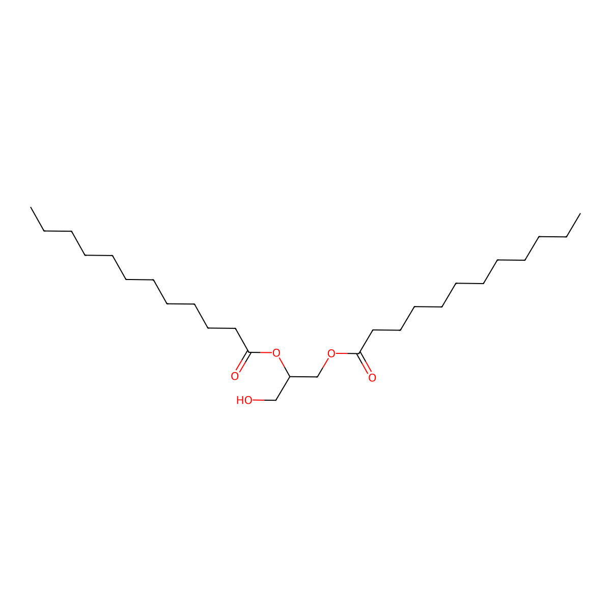 1,2-Dilaurin molecular structure, CAS 17598-94-6