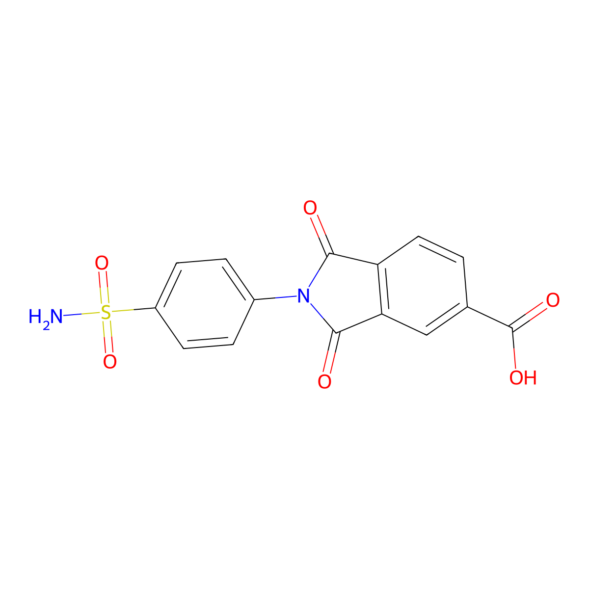 1,3-Dioxo-2-(4-sulfamoylphenyl)isoindoline-5-carboxylic acid molecular structure, CAS 175980-69-5