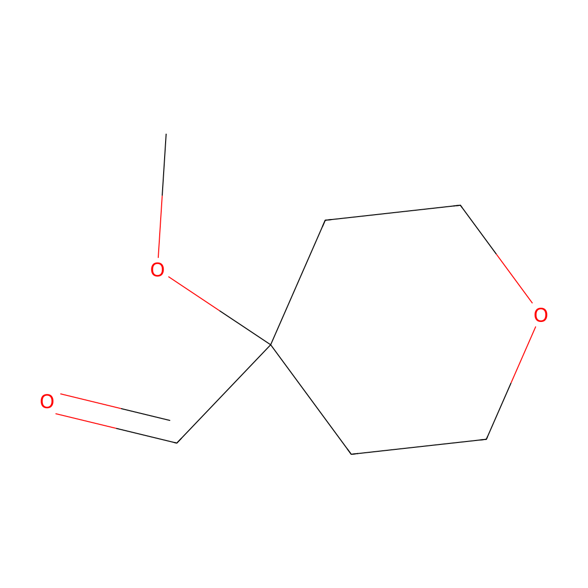 4-Methoxyoxane-4-carbaldehyde molecular structure, CAS 175982-76-0