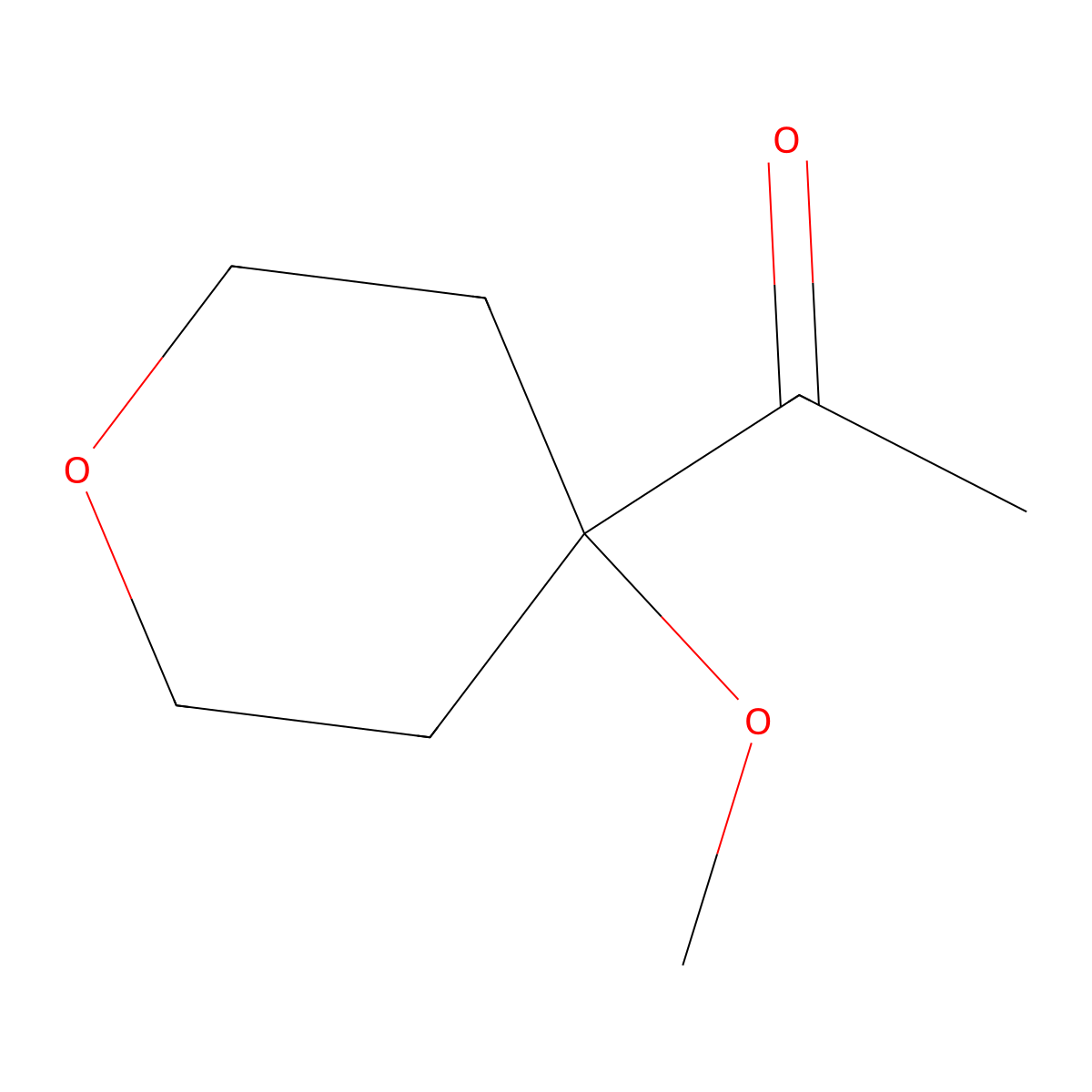 1-(4-Methoxyoxan-4-yl)ethan-1-one molecular structure, CAS 175982-78-2