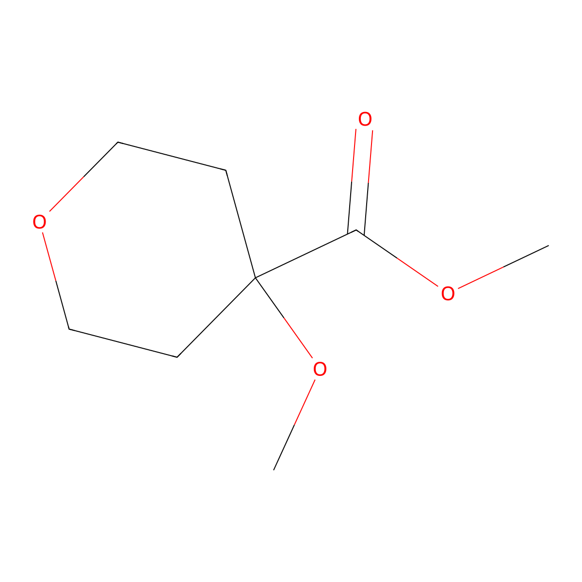 Methyl 4-methoxyoxane-4-carboxylate molecular structure, CAS 175982-83-9