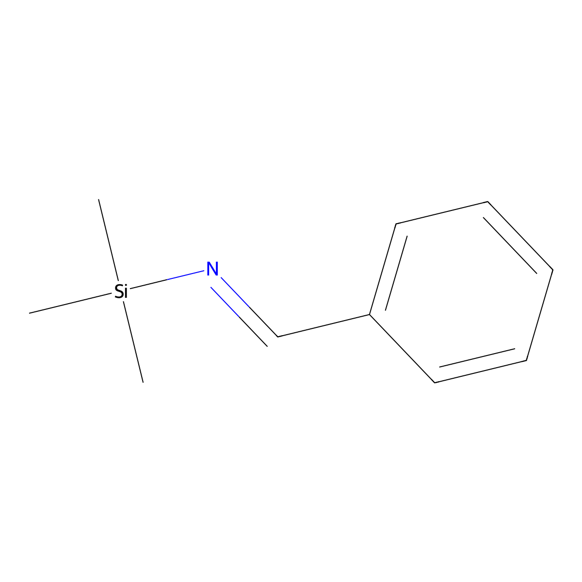 N-Trimethylsilylbenzaldimine molecular structure, CAS 17599-61-0