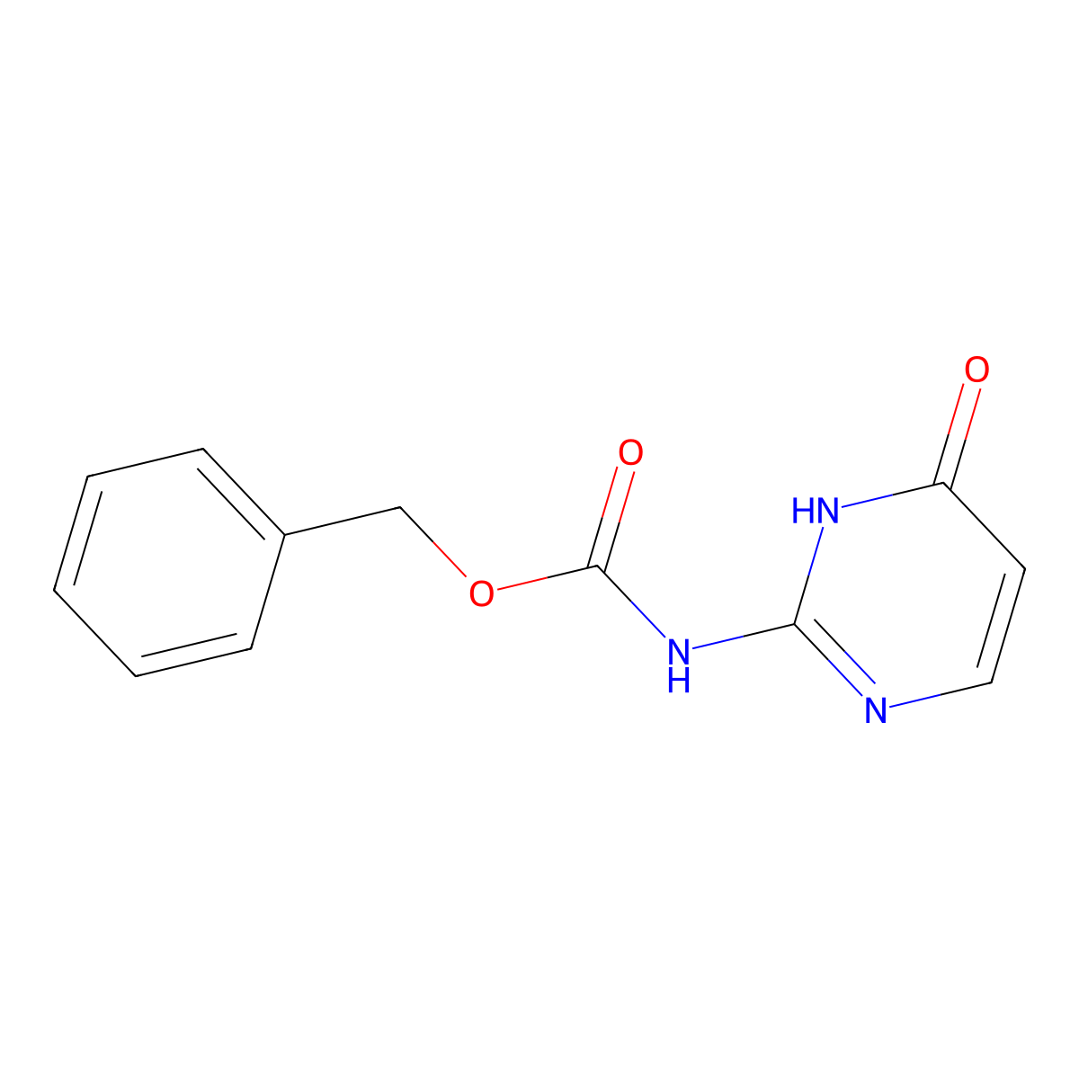 benzyl N-(4-oxo-1,4-dihydropyrimidin-2-yl)carbamate molecular structure, CAS 175991-30-7