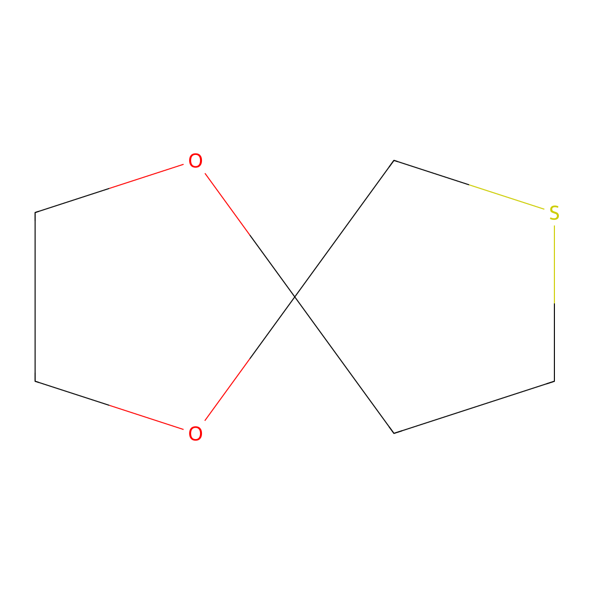 1,4-Dioxa-7-thiaspiro[4.4]nonane molecular structure, CAS 176-35-2