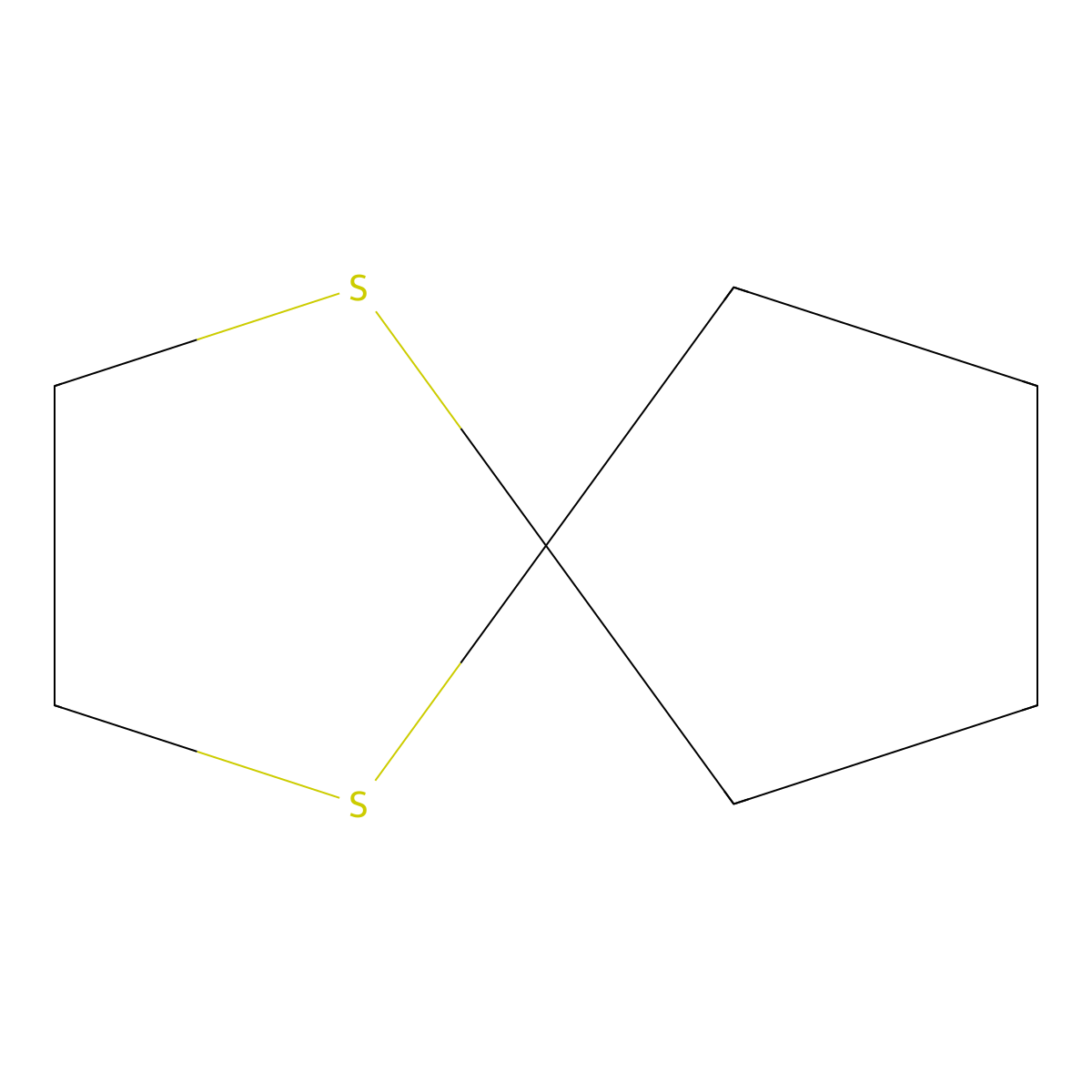 Cyclopentanone ethylene dithioketal molecular structure, CAS 176-39-6