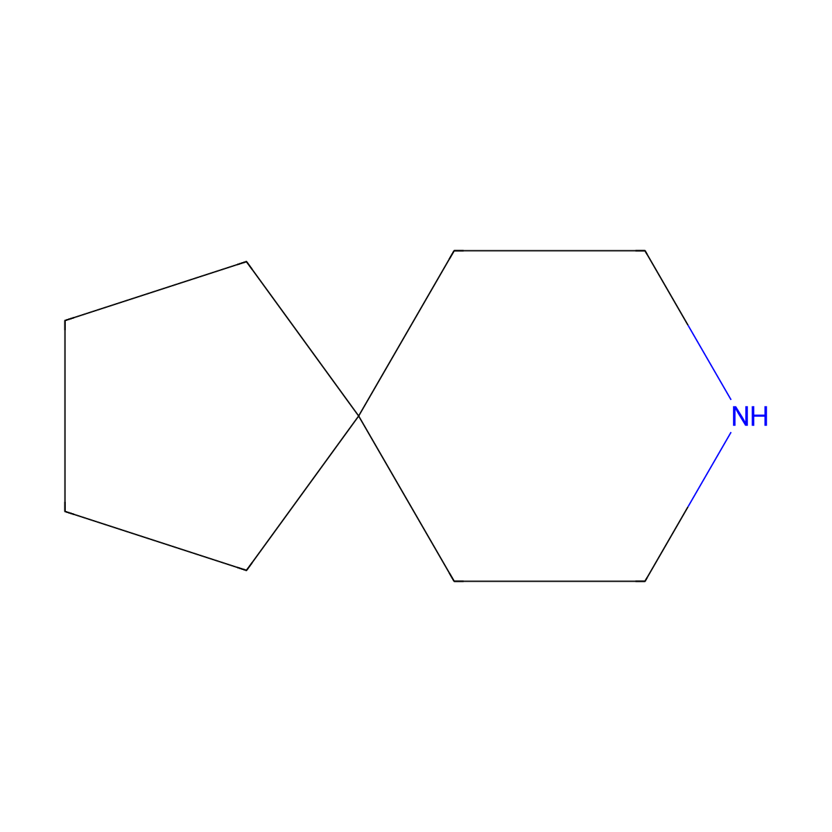 8-Azaspiro(4.5)decane molecular structure, CAS 176-64-7