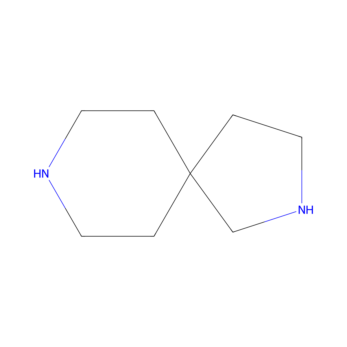2,8-Diazaspiro(4.5)decane molecular structure, CAS 176-67-0