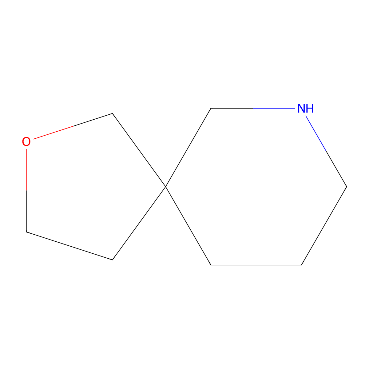 2-Oxa-7-azaspiro[4.5]decane molecular structure, CAS 176-74-9