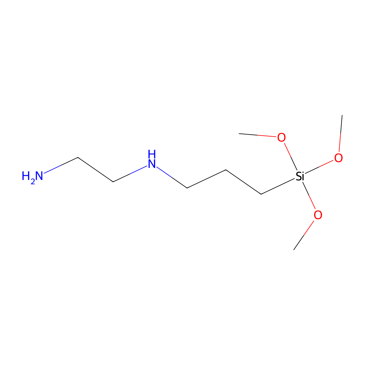 (Trimethoxysilylpropyl)ethylenediamine molecular structure, CAS 1760-24-3