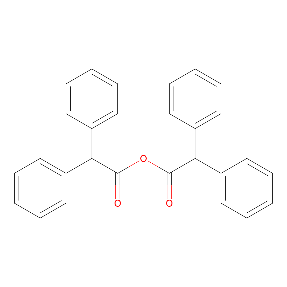 Diphenylacetic acid anhydride molecular structure, CAS 1760-46-9