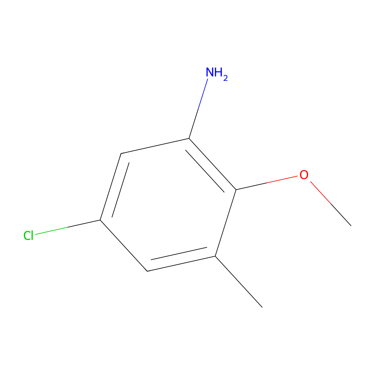 5-Chloro-2-methoxy-3-methylaniline molecular structure, CAS 1760-73-2