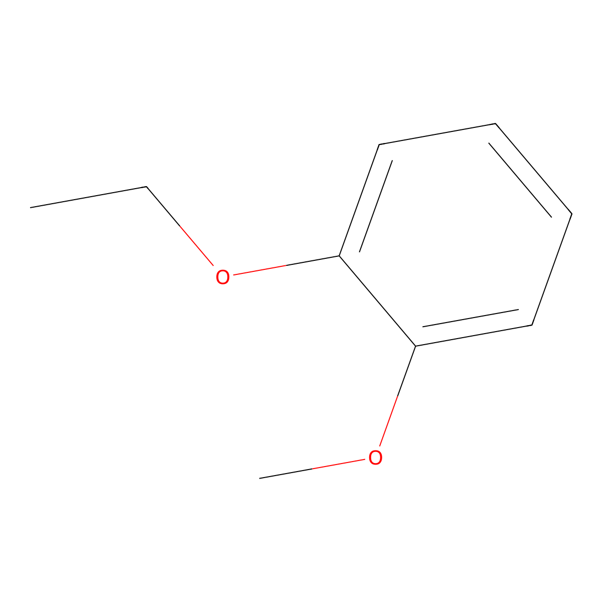 1-Ethoxy-2-methoxybenzene molecular structure, CAS 17600-72-5