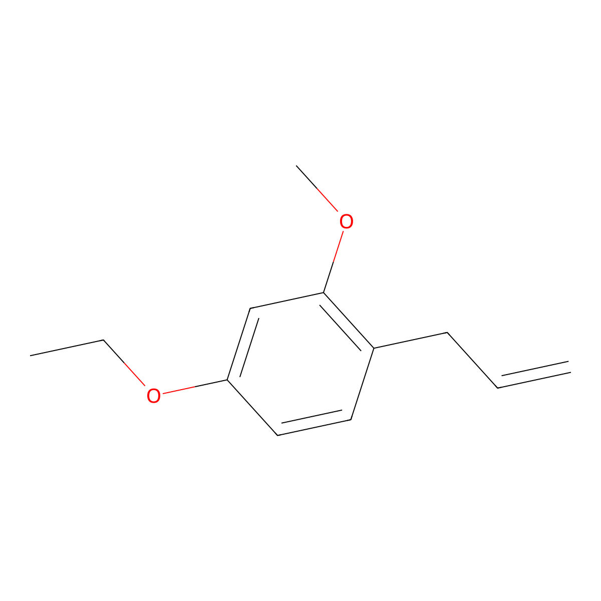 4-Ethoxy-2-methoxy-1-(2-propen-1-yl)benzene molecular structure, CAS 17600-73-6