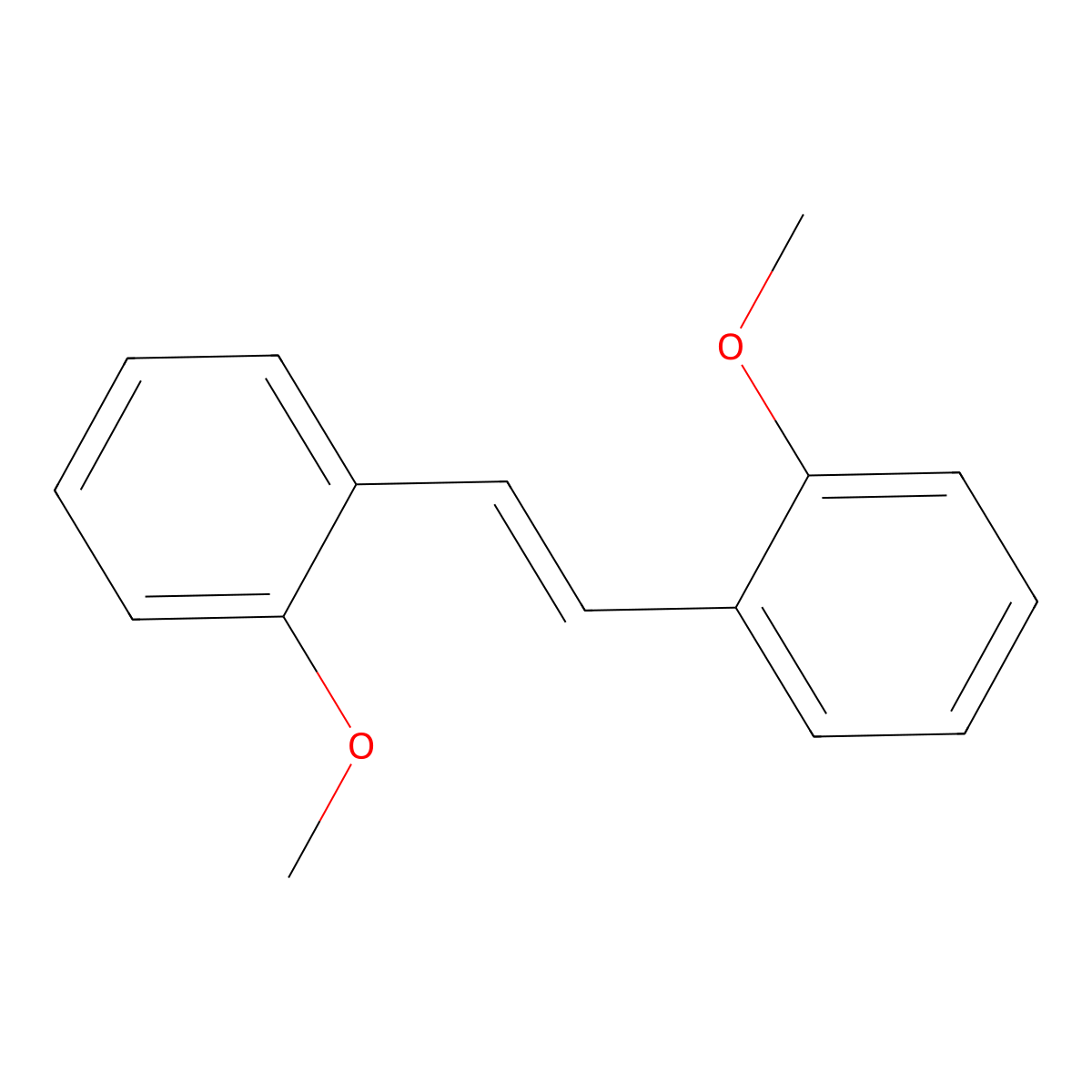 Benzene, 1,1'-(1,2-ethenediyl)bis[2-methoxy- molecular structure, CAS 17601-37-5