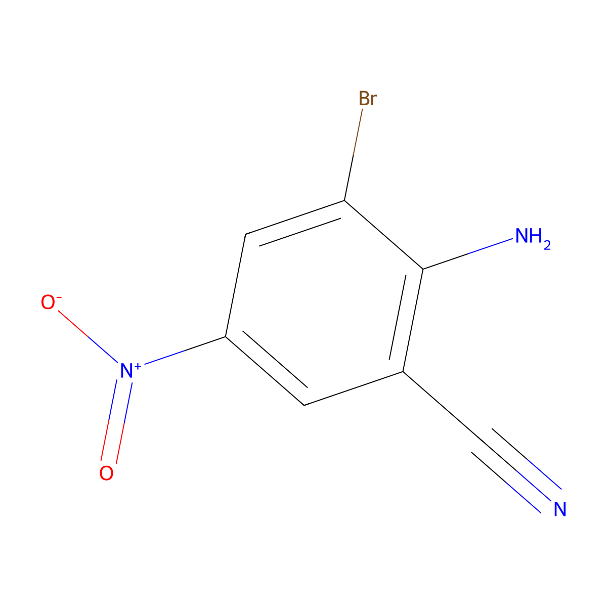 2-Amino-3-bromo-5-nitrobenzonitrile molecular structure, CAS 17601-94-4