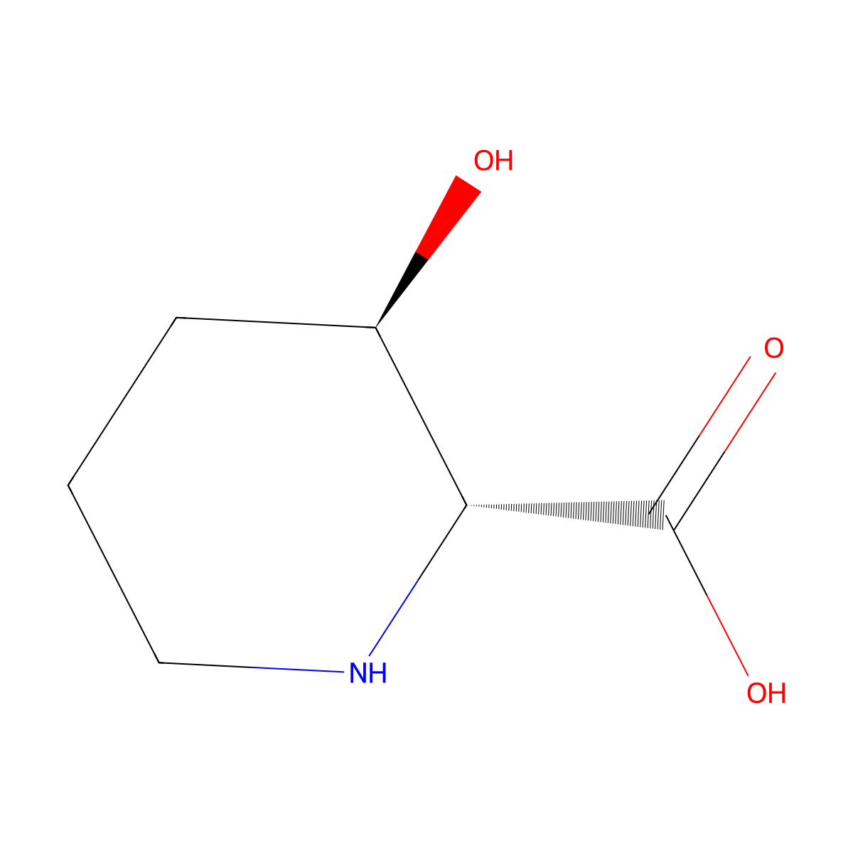 (2R,3R)-3-hydroxypiperidine-2-carboxylic acid molecular structure, CAS 176019-04-8