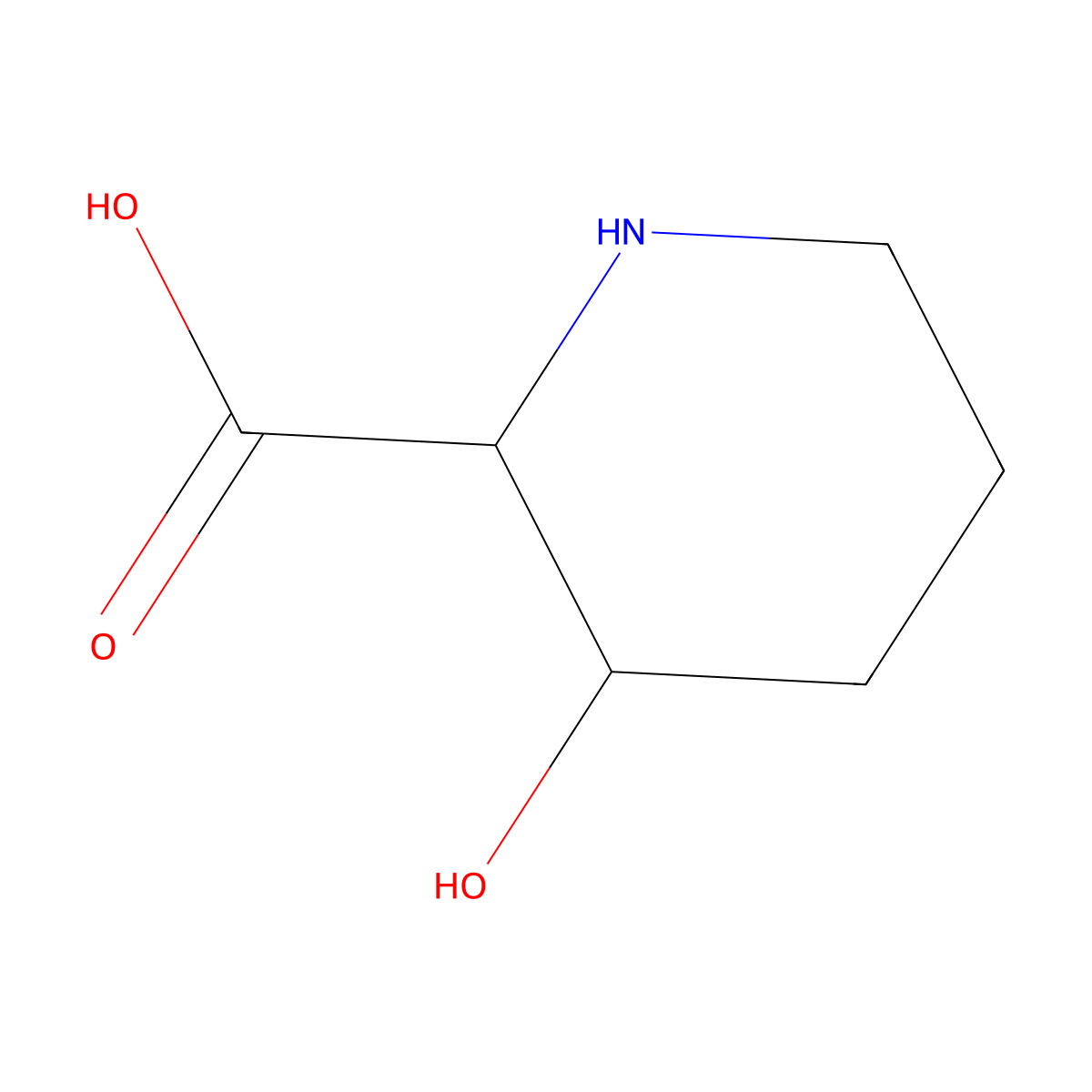 (2S,3S)-3-Hydroxypipecolic Acid molecular structure, CAS 176019-05-9