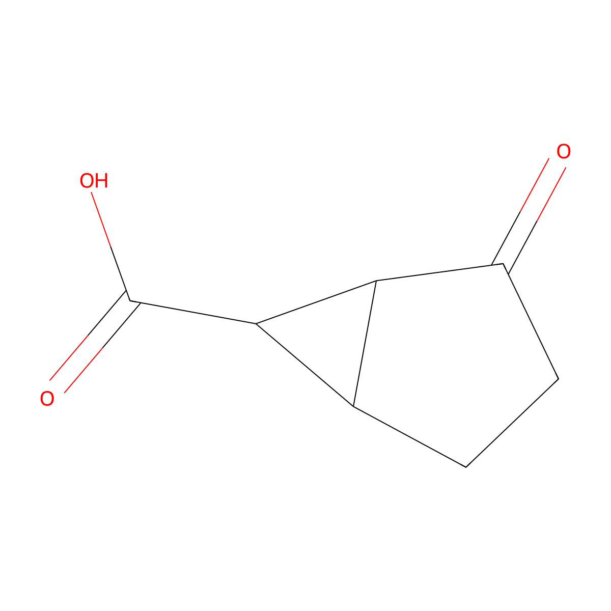 2-Oxobicyclo(3.1.0)hexane-6-carboxylic acid molecular structure, CAS 176027-94-4