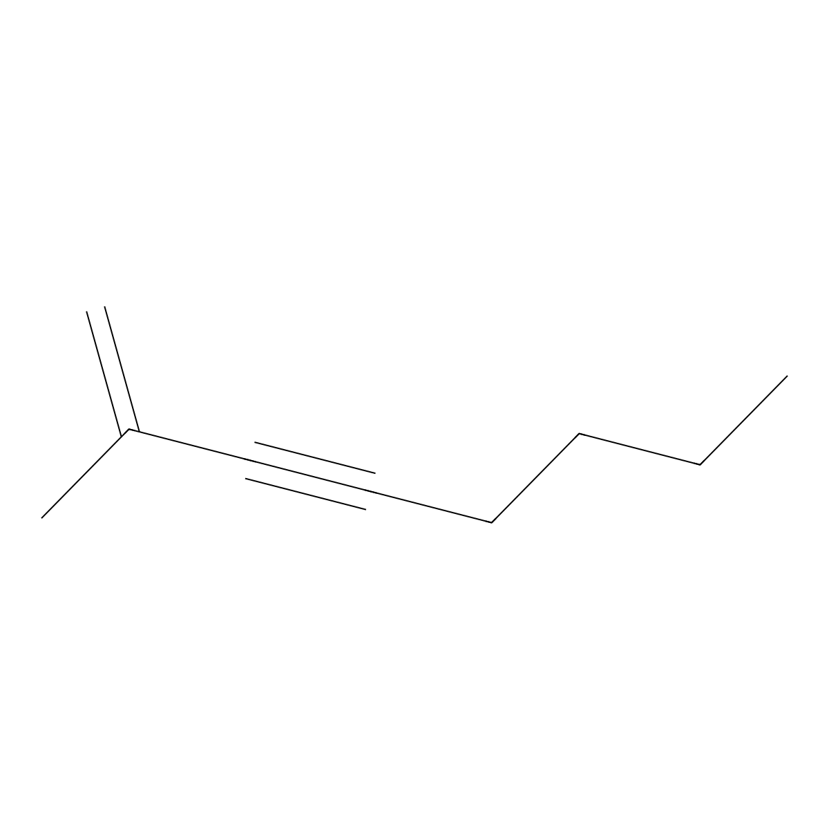 2-Methyl-1-octen-3-yne molecular structure, CAS 17603-76-8
