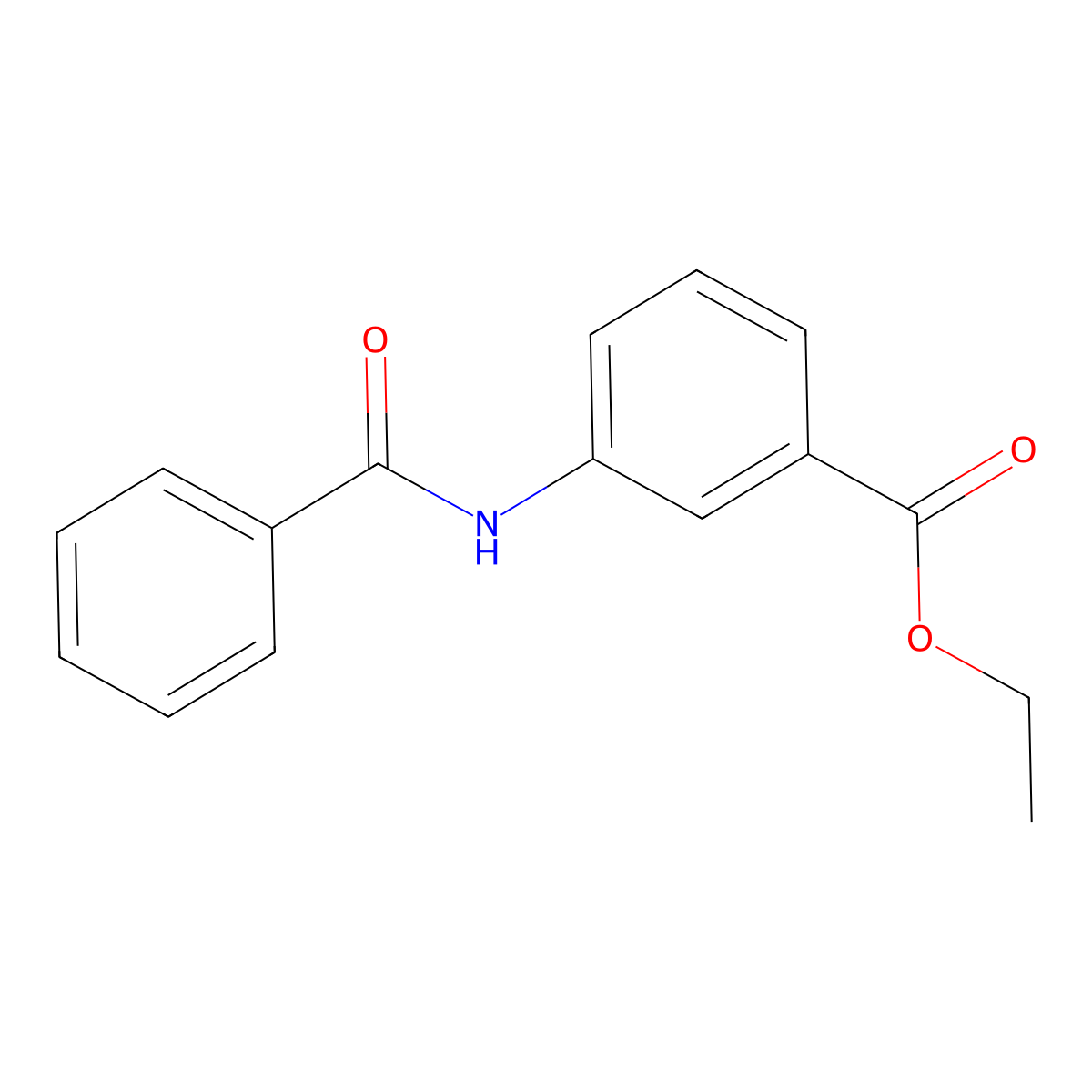 Ethyl 3-benzamidobenzoate molecular structure, CAS 176032-26-1