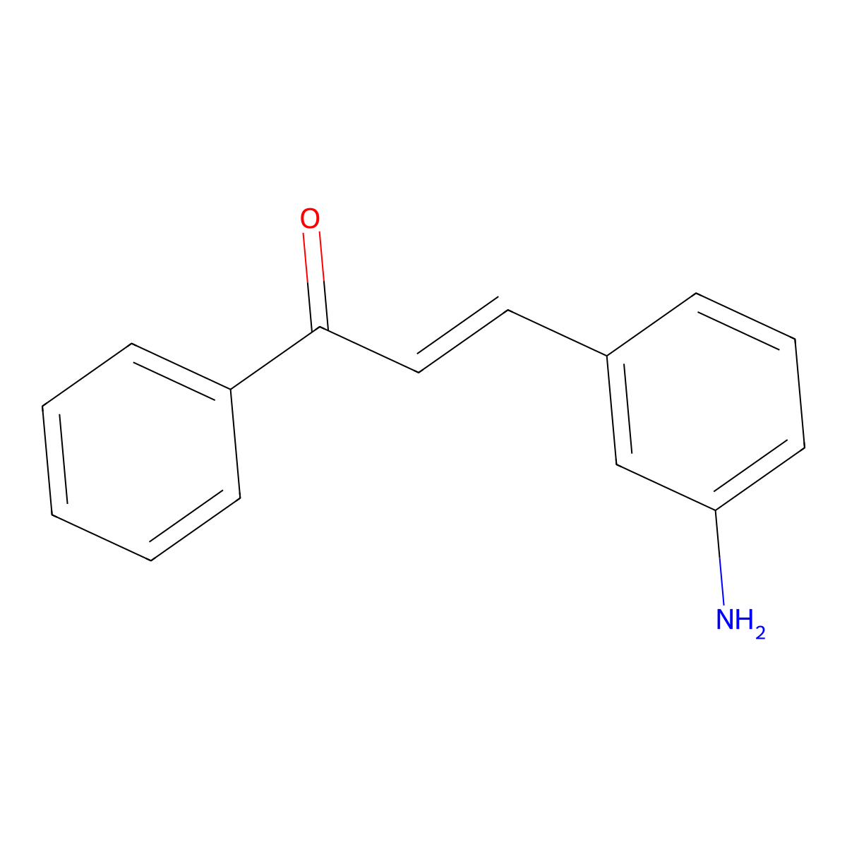 (2E)-3-(3-aminophenyl)-1-phenylprop-2-en-1-one molecular structure, CAS 176032-39-6