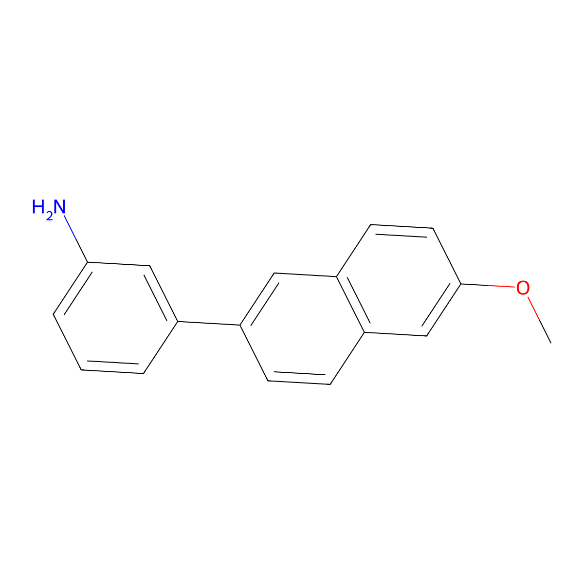 3-(6-Methoxy-naphthalen-2-yl)-phenylamine molecular structure, CAS 176032-71-6