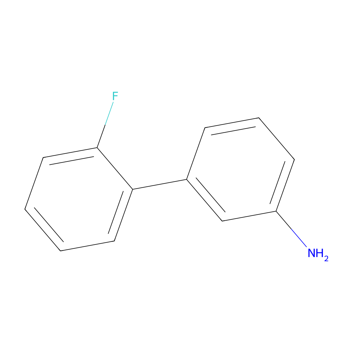 2'-Fluoro[1,1'-biphenyl]-3-amine molecular structure, CAS 176032-77-2