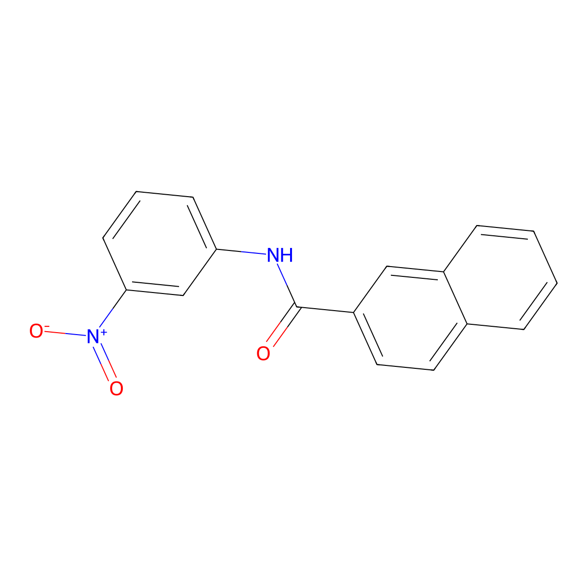 N-(3-nitrophenyl)-2-naphthalenecarboxamide molecular structure, CAS 176033-63-9