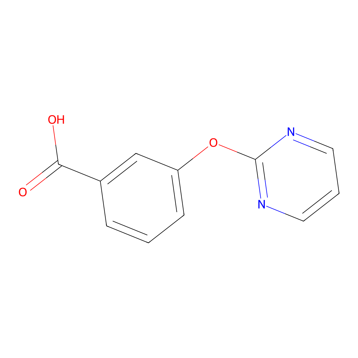 3-(Pyrimidin-2-yloxy)benzoic acid molecular structure, CAS 176034-07-4