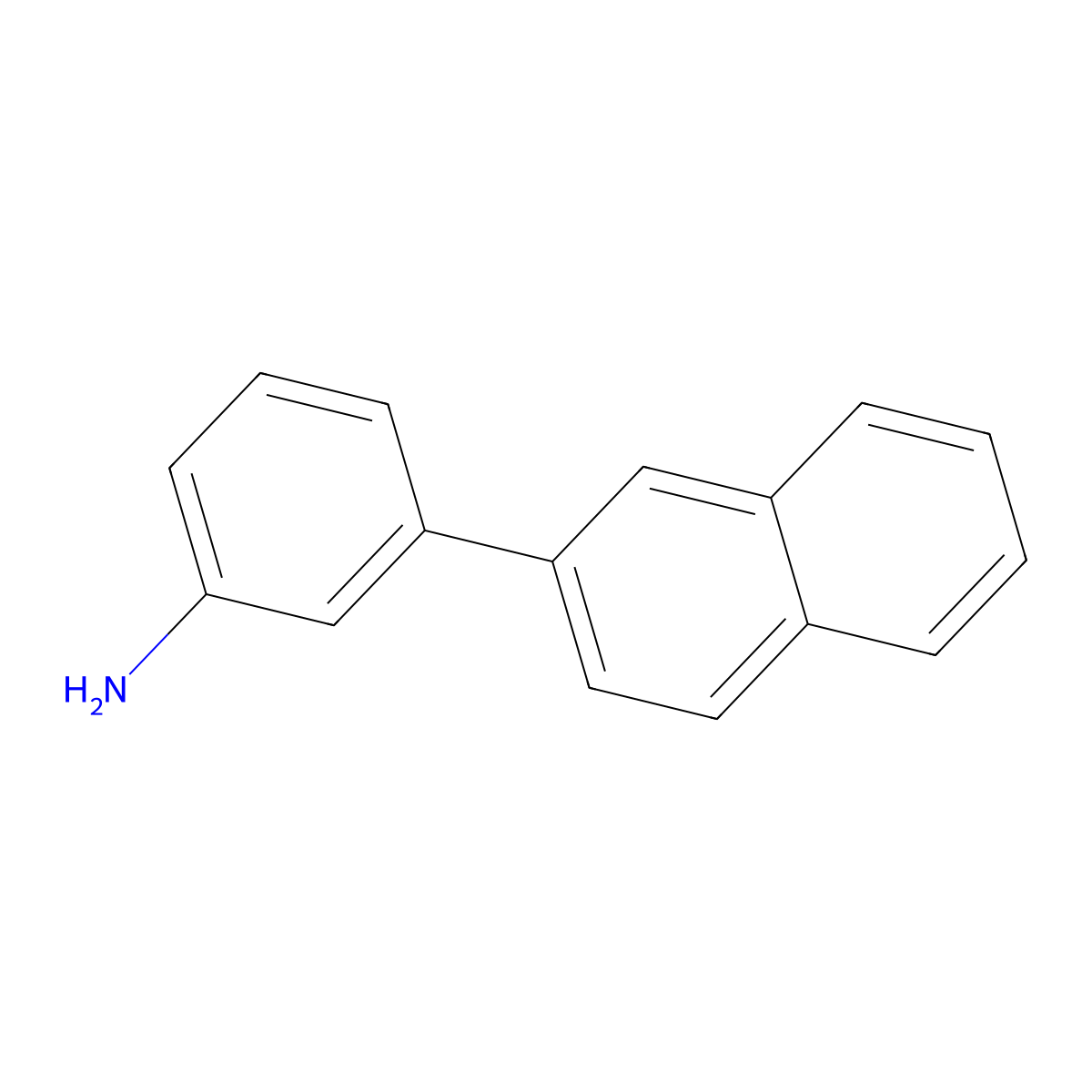 2-(3-Aminophenyl)naphthalene molecular structure, CAS 176034-11-0