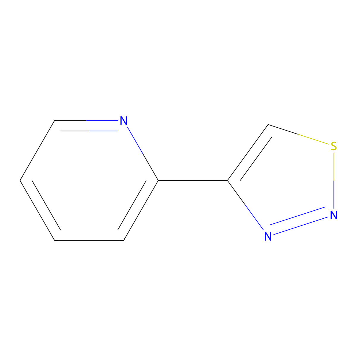 2-(4-1,2,3-Thiadiazolyl)pyridine molecular structure, CAS 176037-42-6