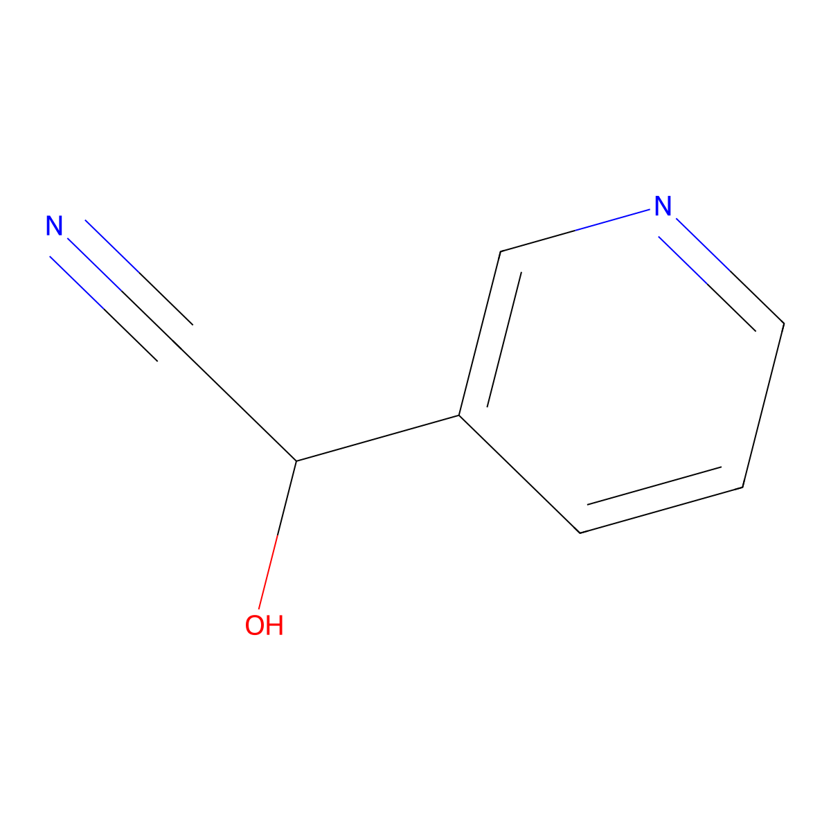 2-Hydroxy-2-(pyridin-3-YL)acetonitrile molecular structure, CAS 17604-74-9