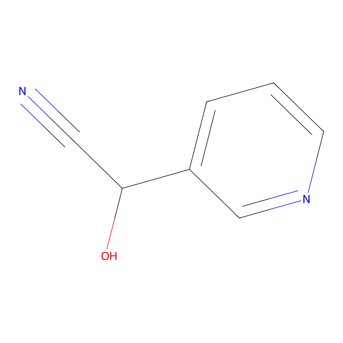 2-Hydroxy-2-(pyridin-3-YL)acetonitrile molecular structure, CAS 17604-74-9