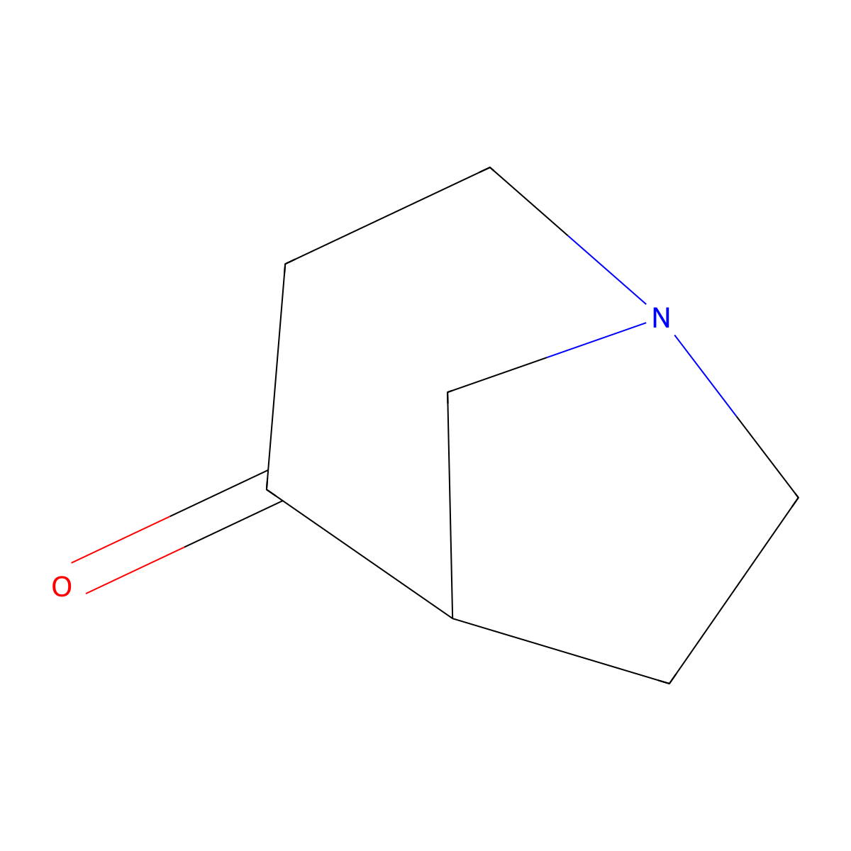 1-Azabicyclo(3.2.1)octan-4-one molecular structure, CAS 17604-77-2