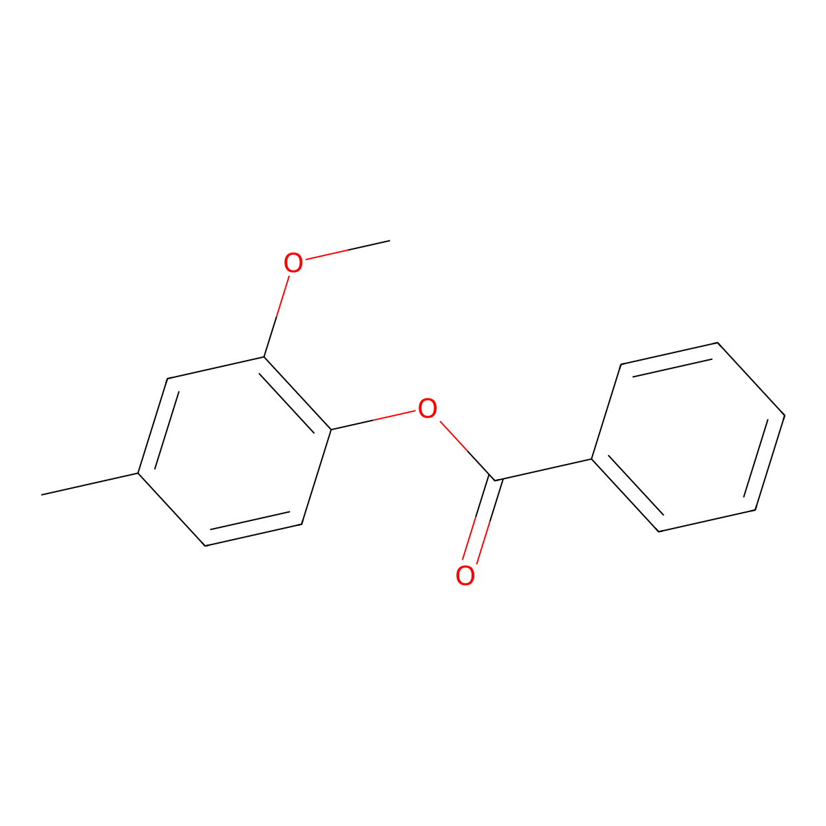 2-Methoxy-4-methylphenyl benzoate molecular structure, CAS 17605-03-7