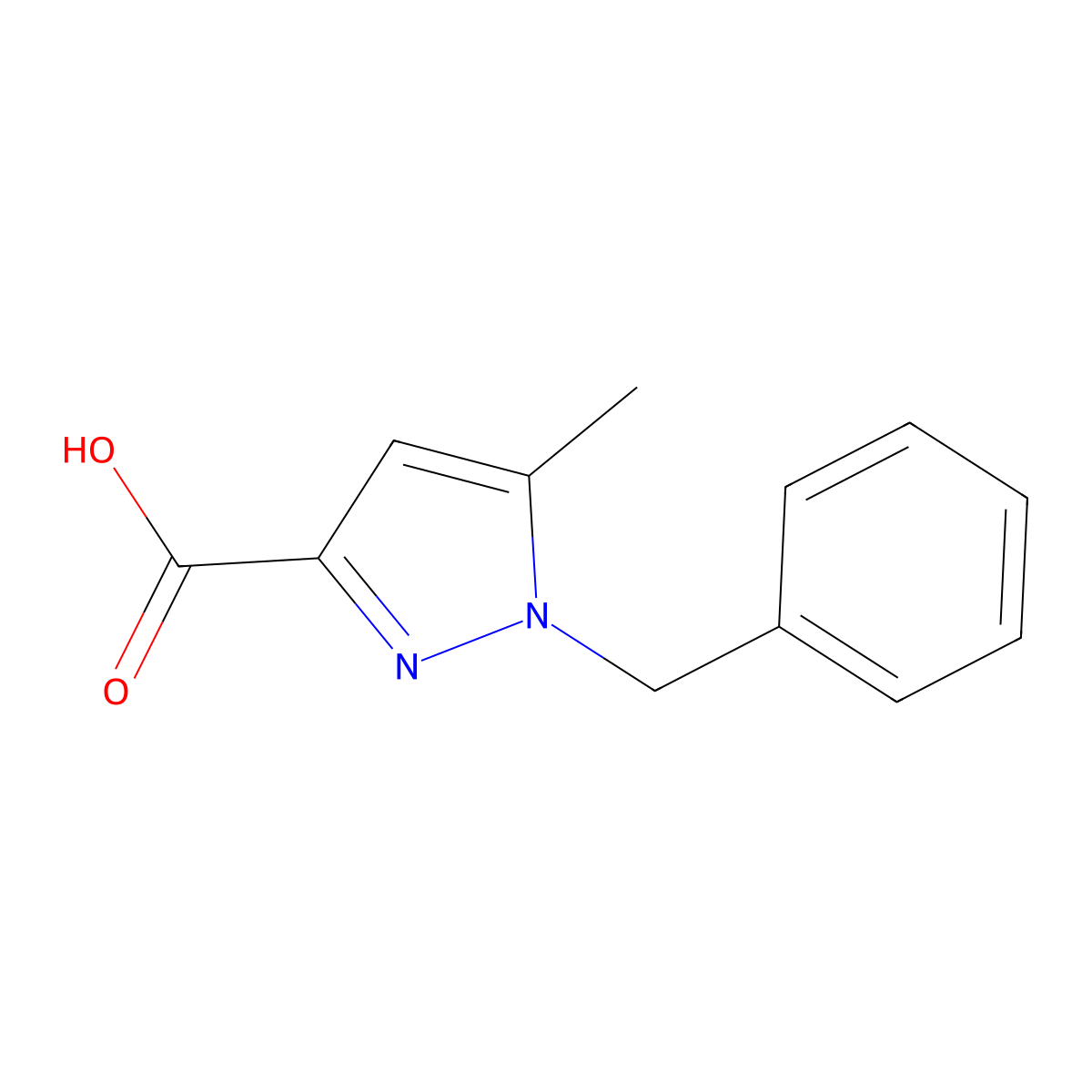 1-Benzyl-5-methyl-1h-pyrazole-3-carboxylate molecular structure, CAS 17607-80-6
