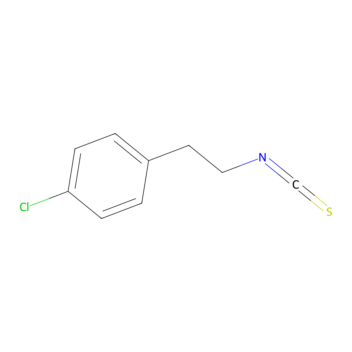 2-(4-Chlorophenethyl) isothicyanate molecular structure, CAS 17608-10-5
