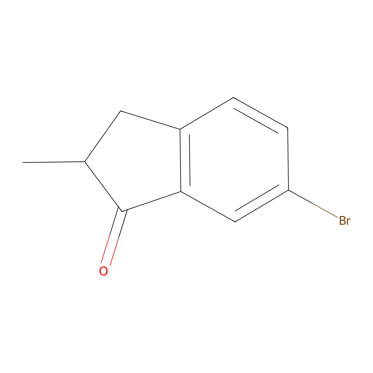 6-bromo-2-methyl-2,3-dihydro-1H-inden-1-one molecular structure, CAS 176088-59-8