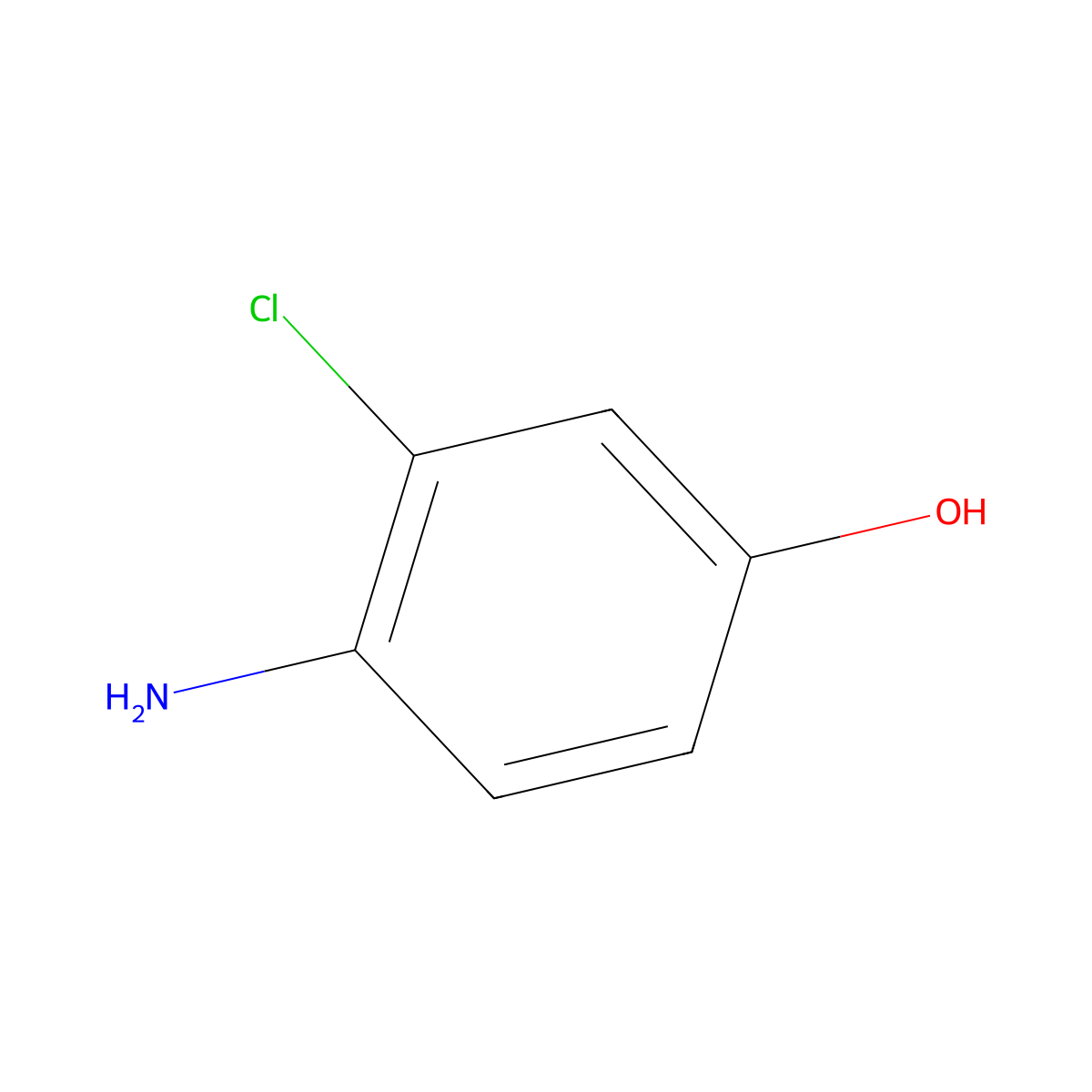 4-Amino-3-chlorophenol molecular structure, CAS 17609-80-2