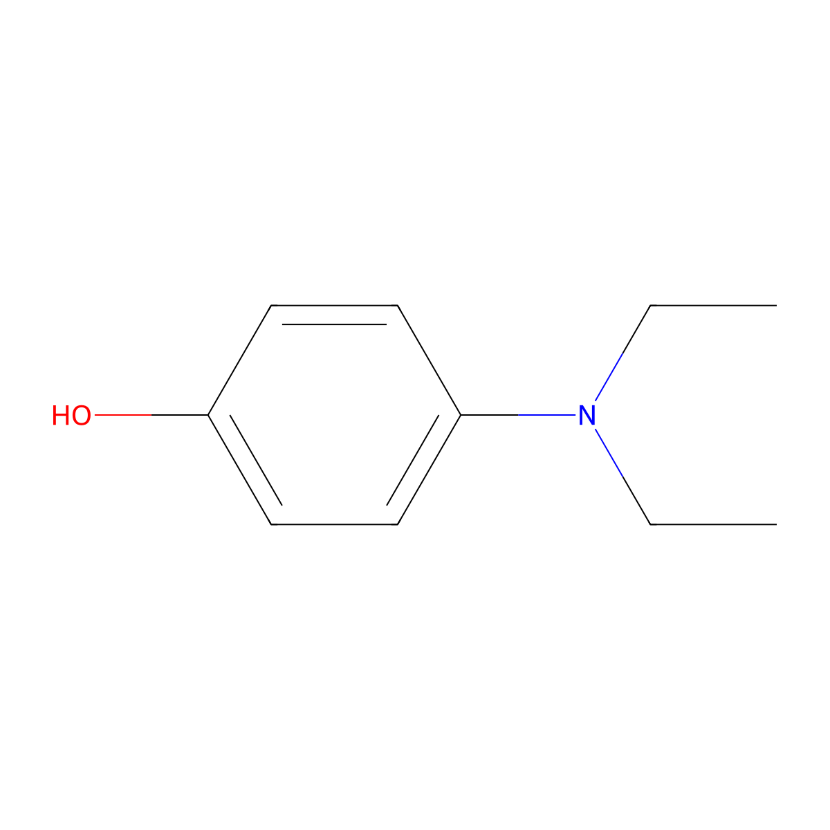 4-Diethylaminophenol molecular structure, CAS 17609-82-4