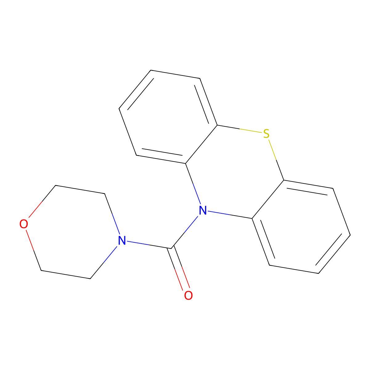10-(4-morpholinylcarbonyl)-10H-phenothiazine molecular structure, CAS 176092-23-2
