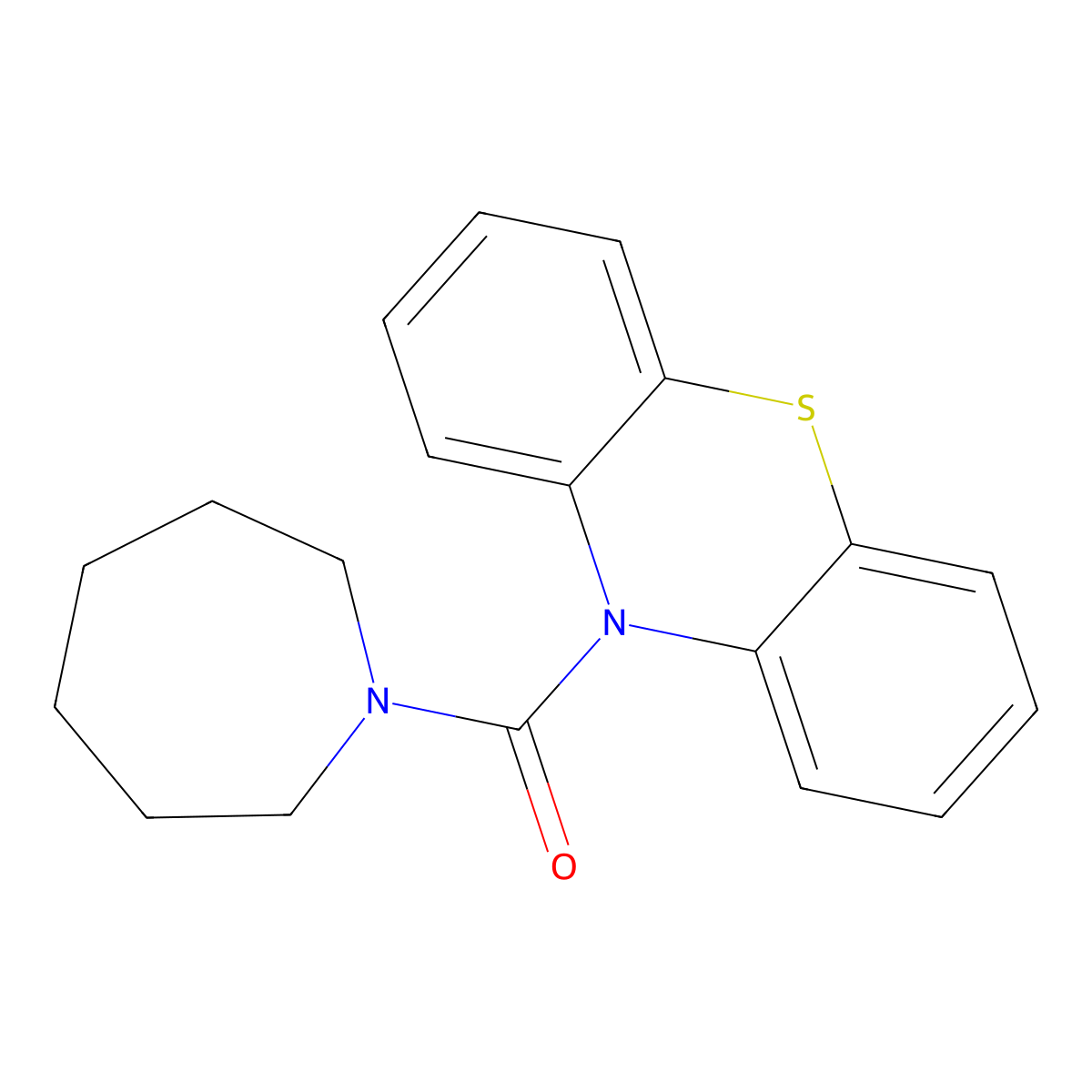 1-azepanyl(10H-phenothiazin-10-yl)methanone molecular structure, CAS 176092-24-3