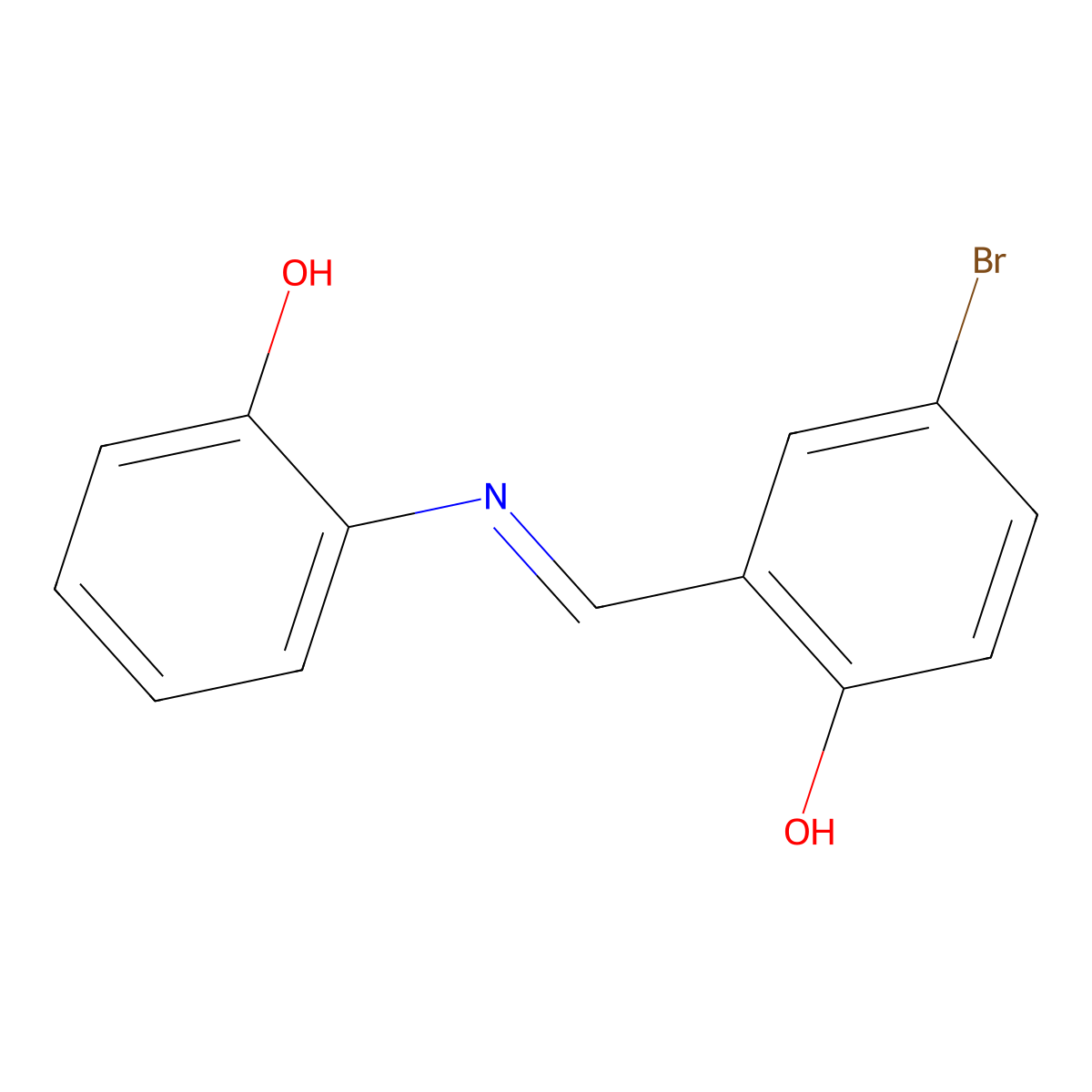 N-(5-Bromo-2-hydroxybenzylidene)-2-hydroxyaniline molecular structure, CAS 1761-51-9