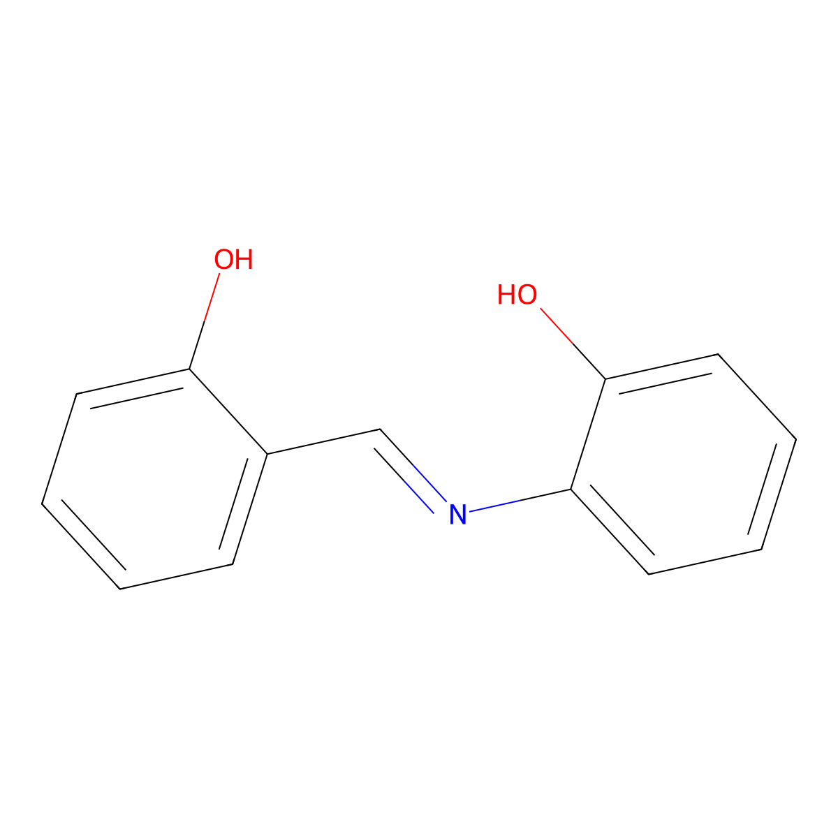 N-salicylidene-o-aminophenol molecular structure, CAS 1761-56-4