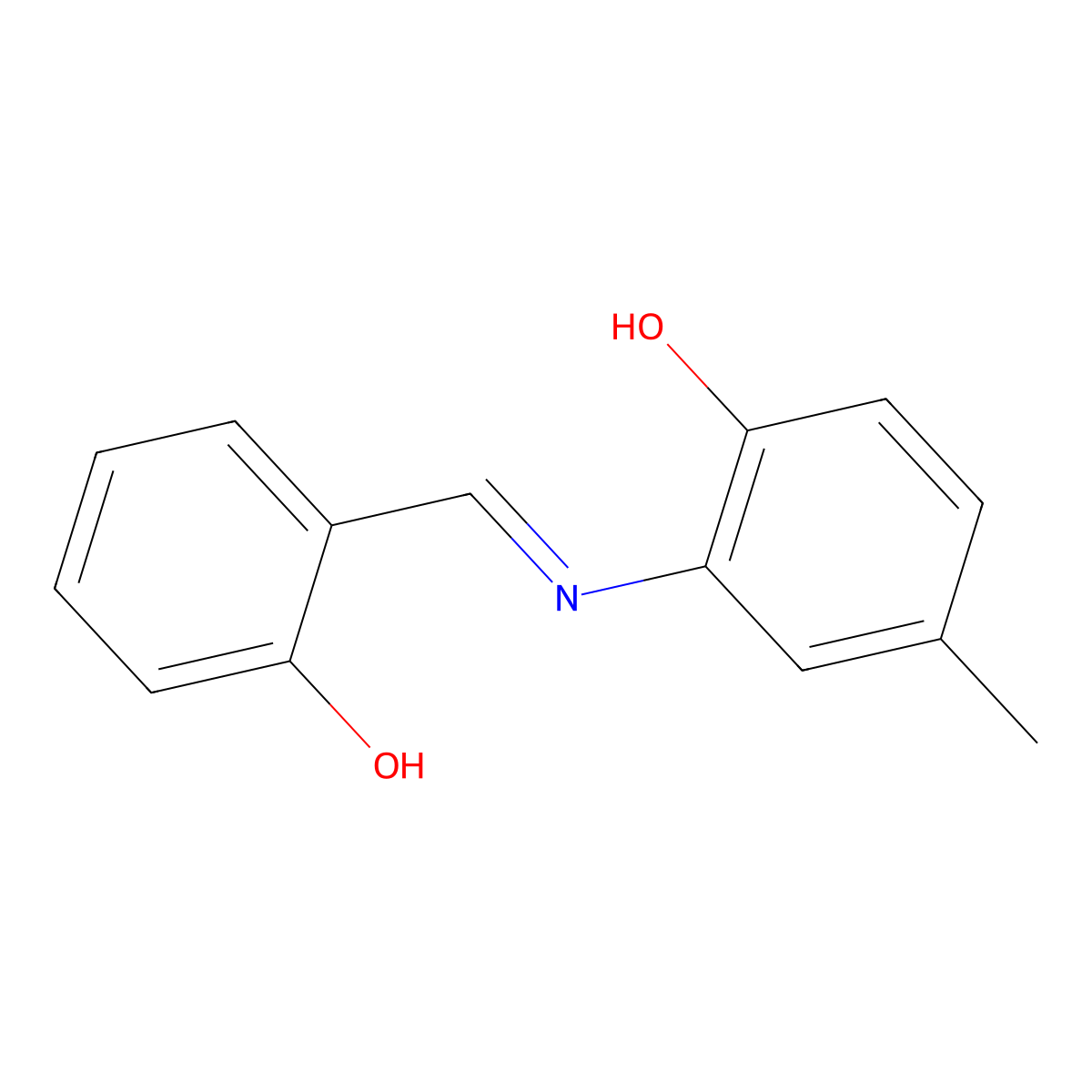 Alpha-(2-hydroxy-5-methylphenylimino)-O-cresol molecular structure, CAS 1761-57-5