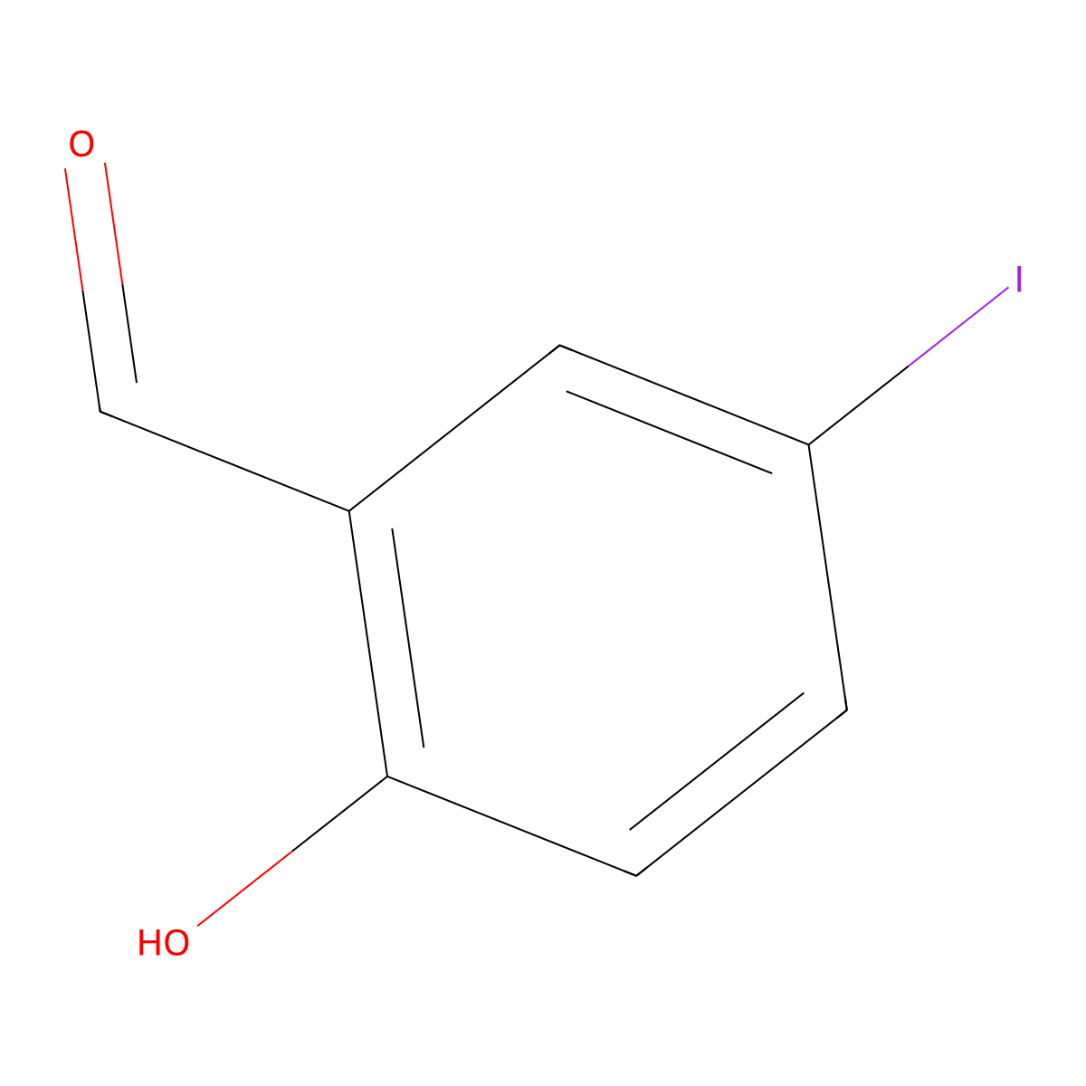 5-Iodosalicylaldehyde molecular structure, CAS 1761-62-2
