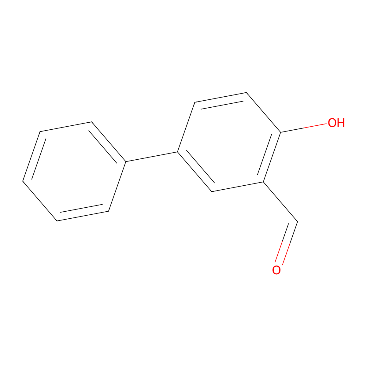 4-Hydroxy-(1,1'-biphenyl)-3-carbaldehyde molecular structure, CAS 1761-63-3