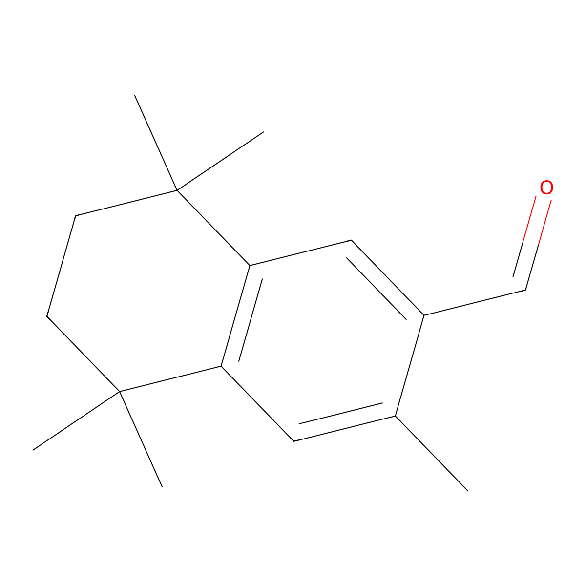3,5,5,8,8-Pentamethyl-5,6,7,8-tetrahydro-2-naphthalenecarboxaldehyde molecular structure, CAS 17610-20-7
