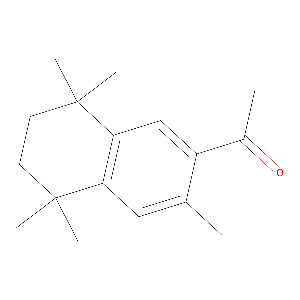 Ethanone, 1-(5,6,7,8-tetrahydro-3,5,5,8,8-pentamethyl-2-naphthalenyl)- molecular structure, CAS 17610-24-1