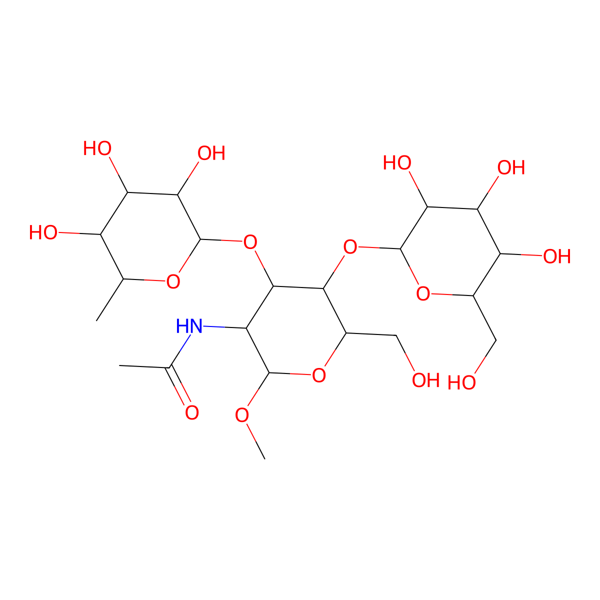 Lewis X Trisaccharide, Methyl Glycoside molecular structure, CAS 176106-81-3